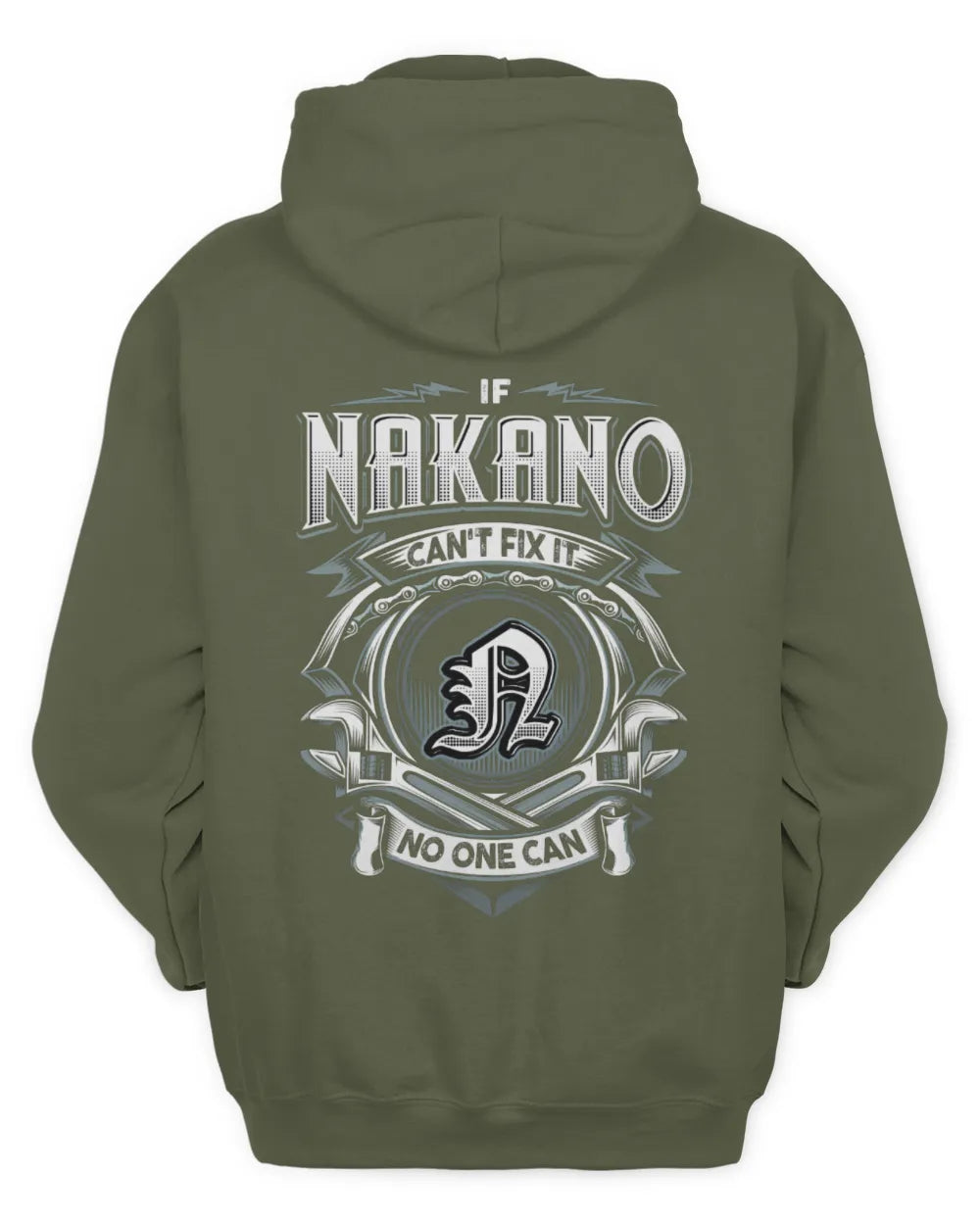 NAKANO AP81-K4-626 - Personalized Ahmed Quote Apparel “If Ahmed Can't Fix It, No One Can” - Unisex Hoodie - Military Green