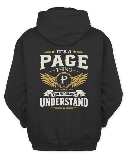 PAGE KT06-M008 It’s a [NAME] Thing – You Wouldn’t Understand | Personalized Vintage T-Shirt - Unisex Hoodie - Black