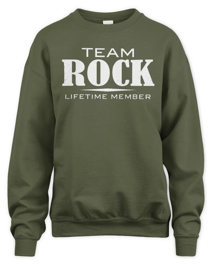 ROCK BL62-K4-128 - Personalized “Team NAME Lifetime Member” - Unisex Sweatshirt - Military Green