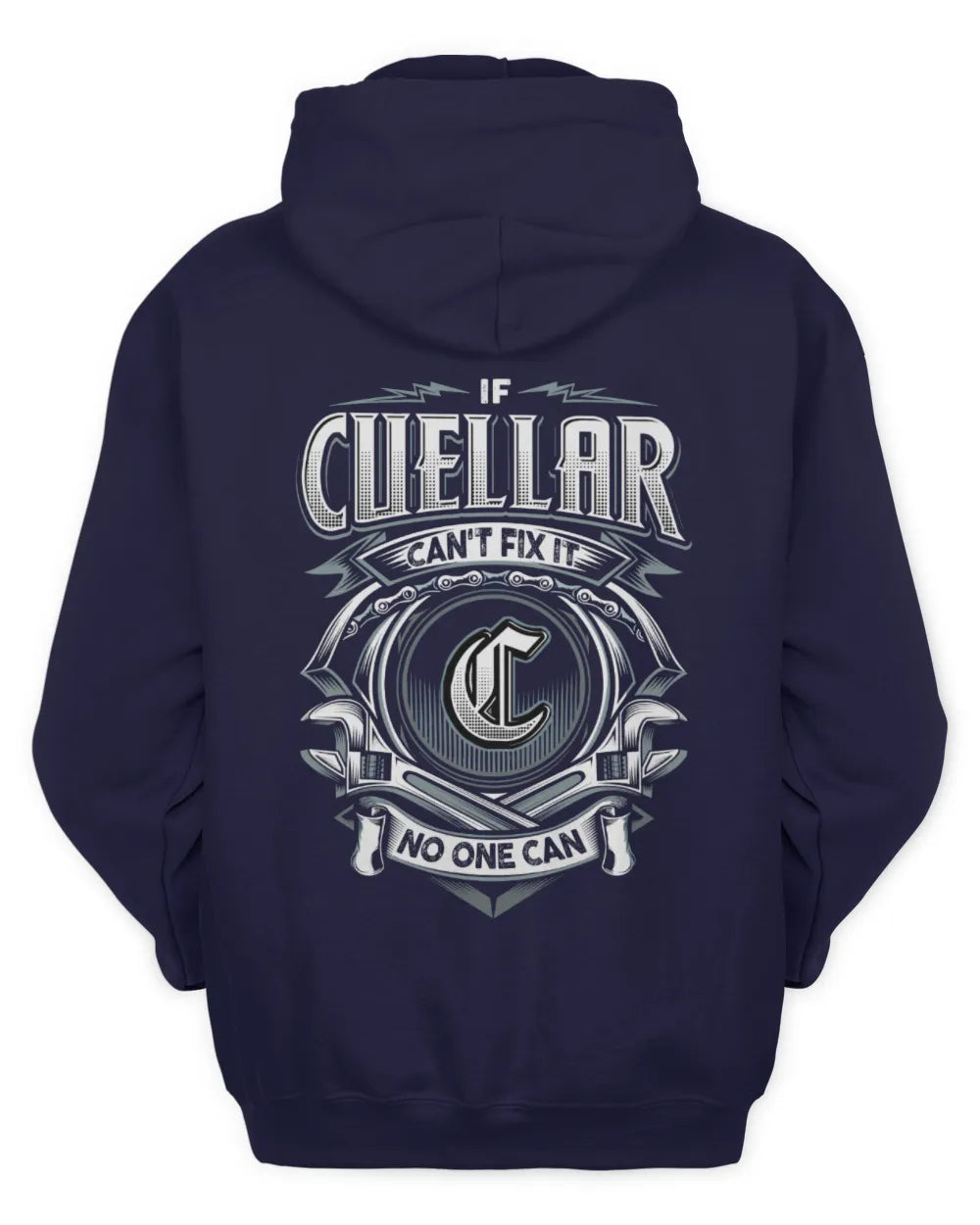 CUELLAR AP81-K4-626 - Personalized Ahmed Quote Apparel “If Ahmed Can't Fix It, No One Can” - Unisex Hoodie - Navy