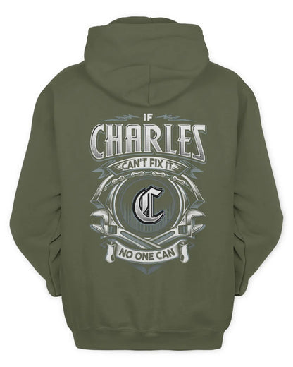 CHARLES AP81-K4-626 - Personalized Ahmed Quote Apparel “If Ahmed Can't Fix It, No One Can” - Unisex Hoodie - Military Green