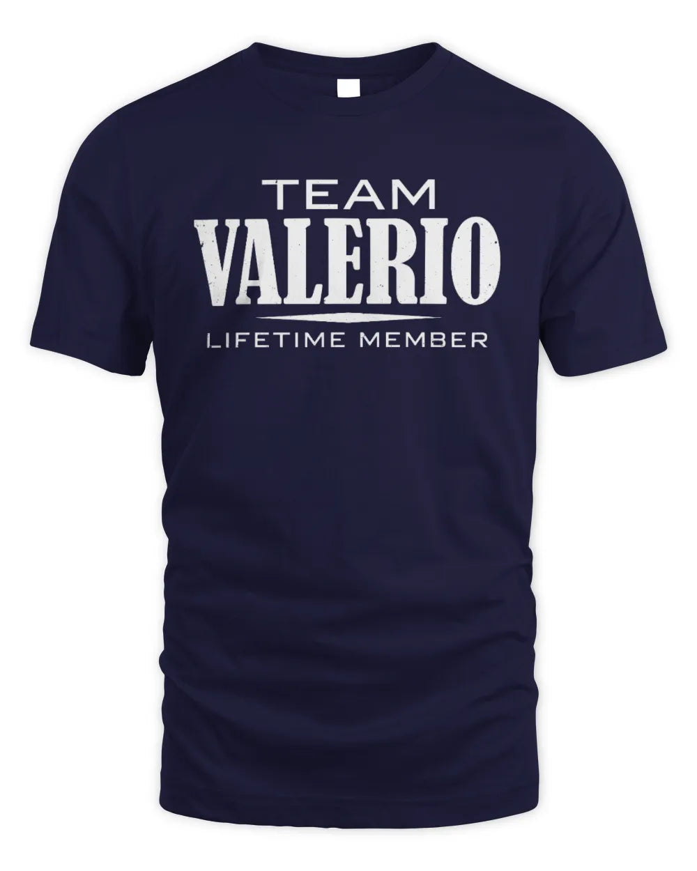 VALERIO BL62-K4-128 - Personalized “Team NAME Lifetime Member” - Unisex Standard T-Shirt - Navy