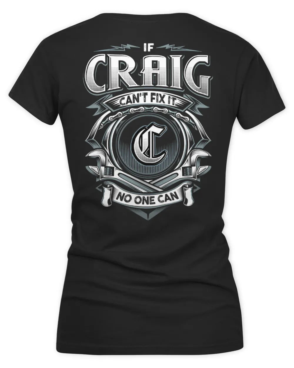 CRAIG AP81-K4-626 - Personalized Ahmed Quote Apparel “If Ahmed Can't Fix It, No One Can” - Women's V-Neck T-Shirt - Black