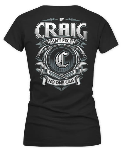 CRAIG AP81-K4-626 - Personalized Ahmed Quote Apparel “If Ahmed Can't Fix It, No One Can” - Women's V-Neck T-Shirt - Black