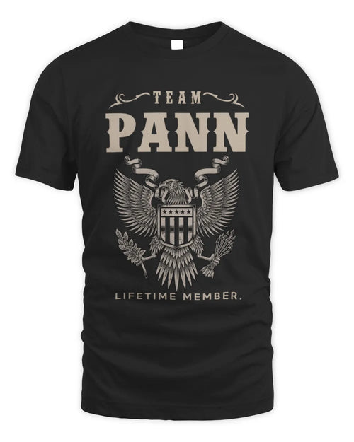 PANN TP06-K82 – Personalized Classic Style Apparel “Team NAME Lifetime Member” - Unisex Standard T-Shirt - Black