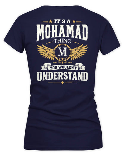 MOHAMAD KT06-M008 It’s a [NAME] Thing – You Wouldn’t Understand | Personalized Vintage T-Shirt - Women's V-Neck T-Shirt - Navy