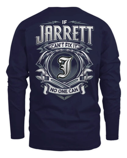 JARRETT AP81-K4-626 - Personalized Ahmed Quote Apparel “If Ahmed Can't Fix It, No One Can” - Men's Long Sleeved T-Shirt - Navy