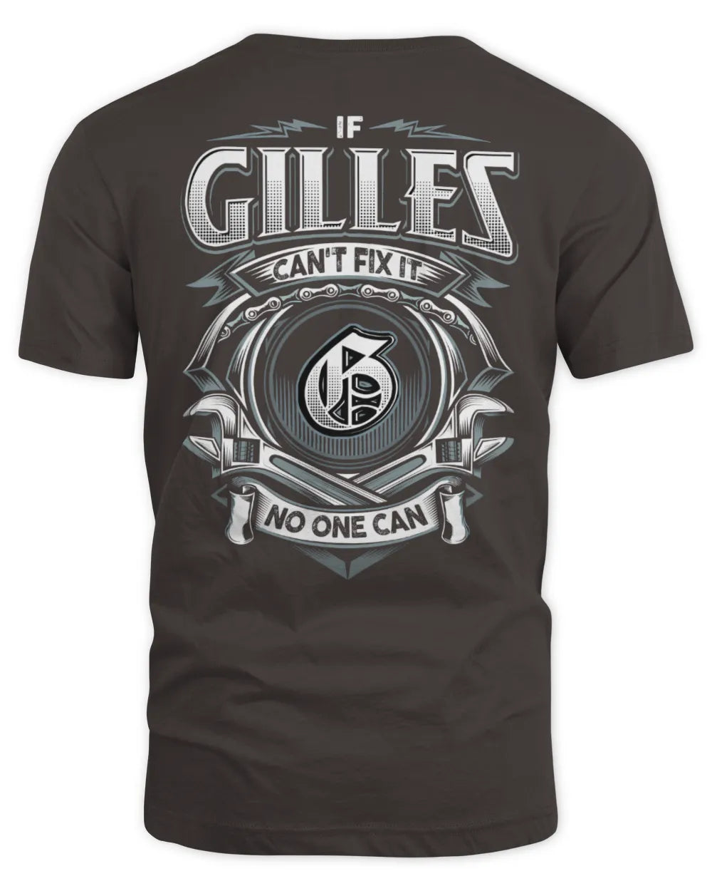 GILLES AP81-K4-626 - Personalized Ahmed Quote Apparel “If Ahmed Can't Fix It, No One Can” - Unisex Standard T-Shirt - Dark Chocolate