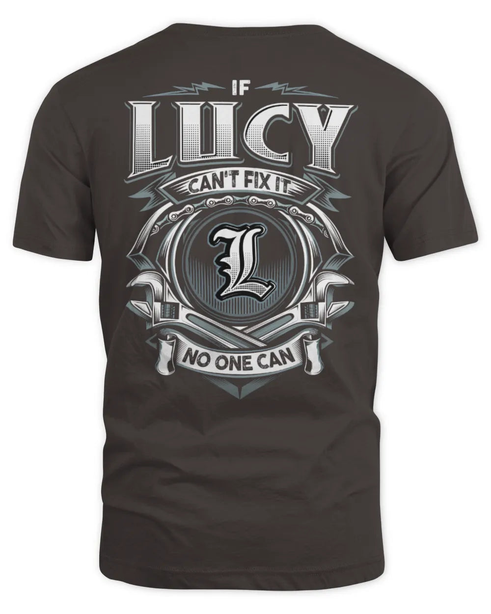 LUCY AP81-K4-626 - Personalized Ahmed Quote Apparel “If Ahmed Can't Fix It, No One Can” - Unisex Standard T-Shirt - Dark Chocolate