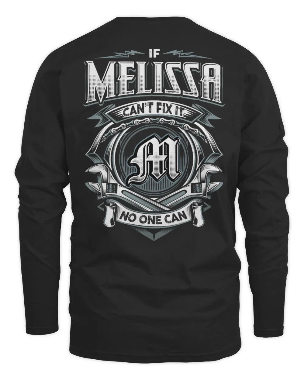 MELISSA AP81-K4-626 - Personalized Ahmed Quote Apparel “If Ahmed Can't Fix It, No One Can” - Men's Long Sleeved T-Shirt - Black