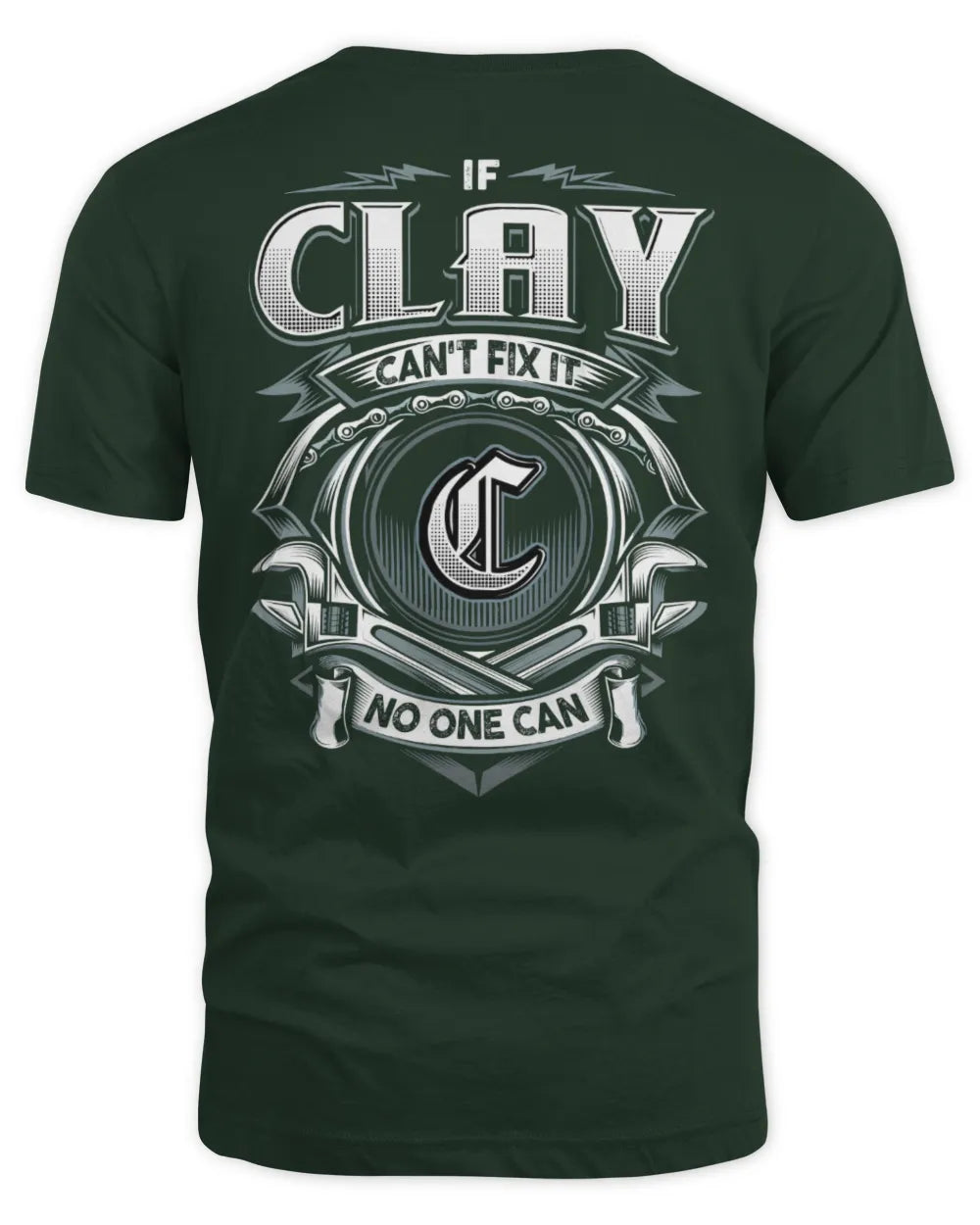 CLAY AP81-K4-626 - Personalized Ahmed Quote Apparel “If Ahmed Can't Fix It, No One Can” - Unisex Standard T-Shirt - Forest Green