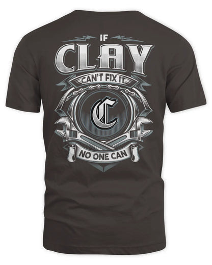 CLAY AP81-K4-626 - Personalized Ahmed Quote Apparel “If Ahmed Can't Fix It, No One Can” - Unisex Standard T-Shirt - Dark Chocolate