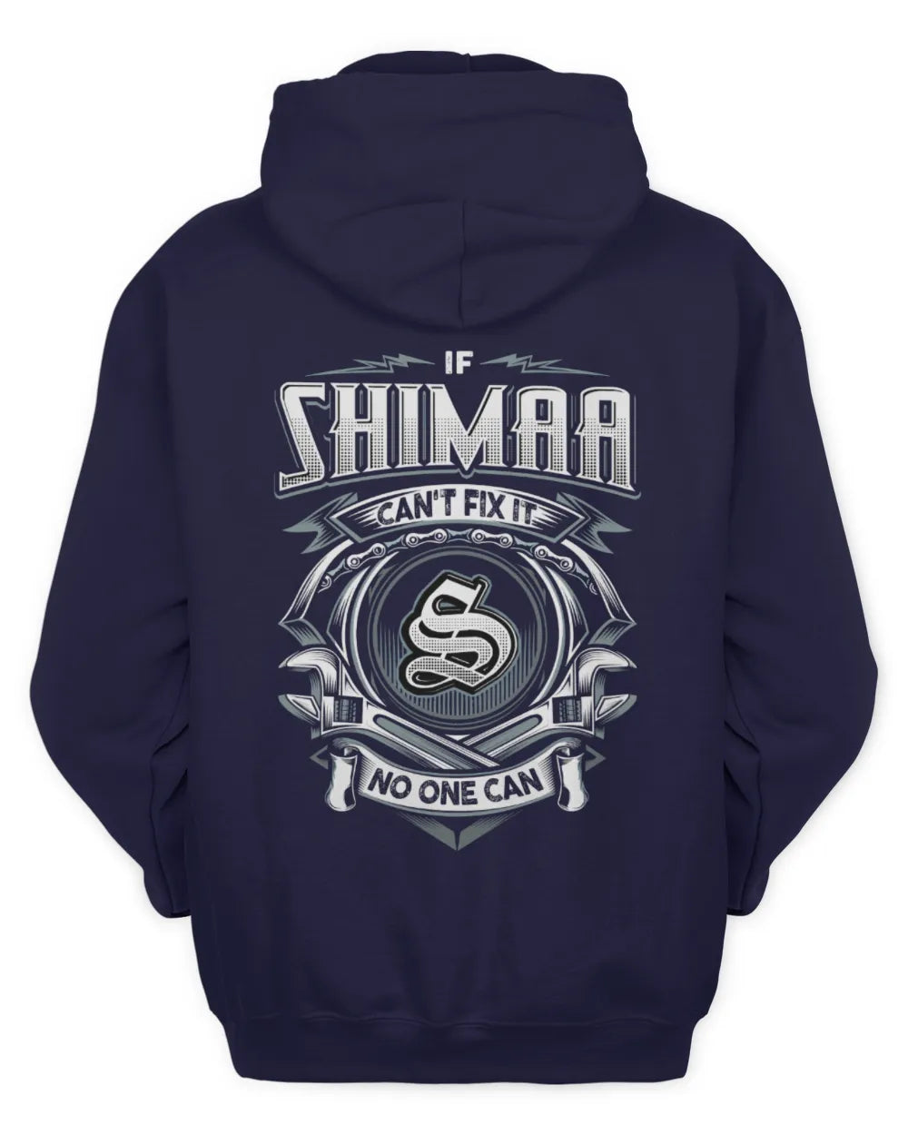 SHIMAA AP81-K4-626 - Personalized Ahmed Quote Apparel “If Ahmed Can't Fix It, No One Can” - Unisex Hoodie - Navy