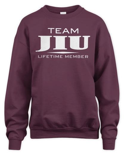 JIU BL62-K4-128 - Personalized “Team NAME Lifetime Member” - Unisex Sweatshirt - Maroon