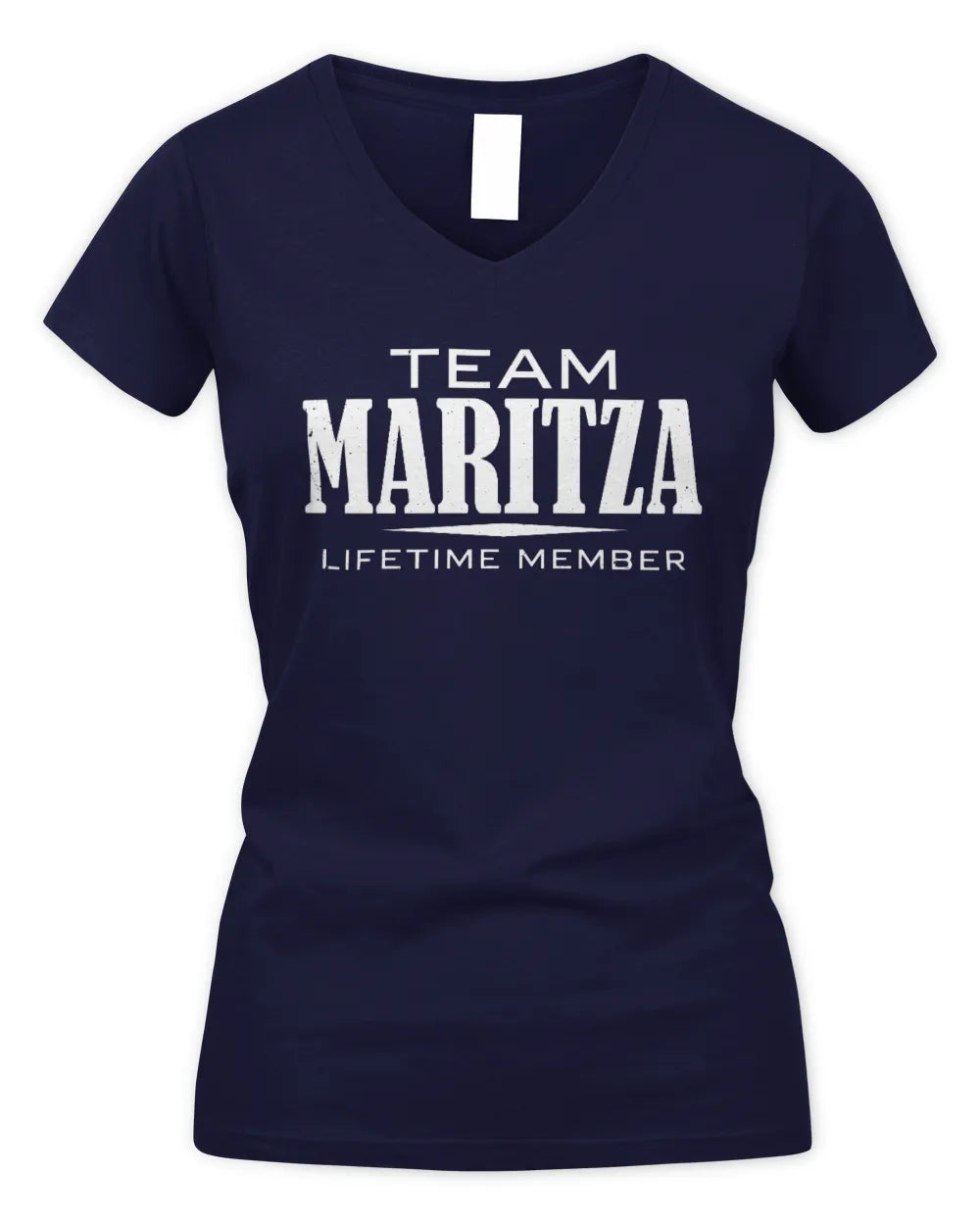 MARITZA BL62-K4-128 - Personalized “Team NAME Lifetime Member” - Women's V-Neck T-Shirt - Navy