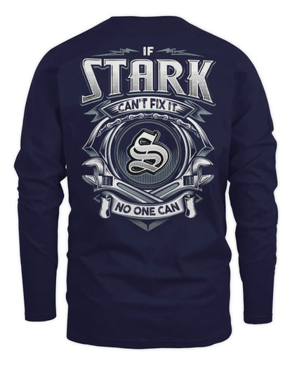 STARK AP81-K4-626 - Personalized Ahmed Quote Apparel “If Ahmed Can't Fix It, No One Can” - Men's Long Sleeved T-Shirt - Navy