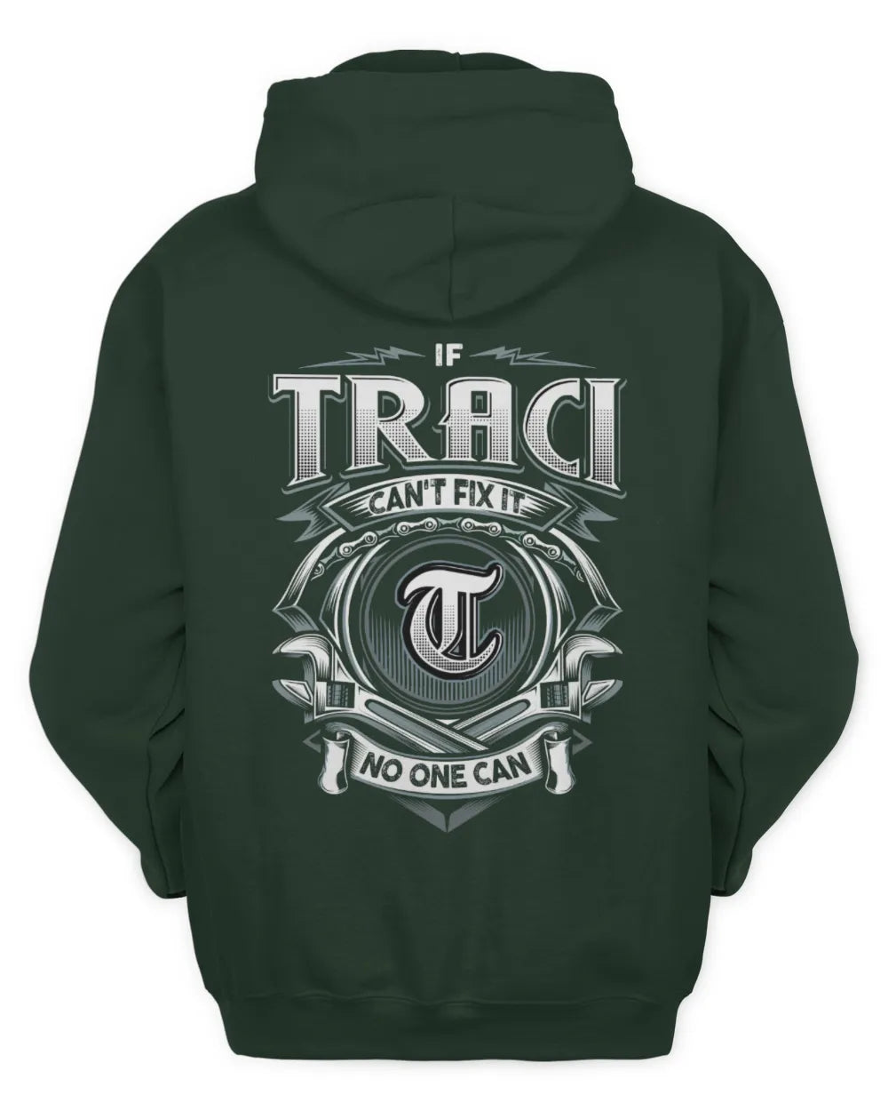 TRACI AP81-K4-626 - Personalized Ahmed Quote Apparel “If Ahmed Can't Fix It, No One Can” - Unisex Hoodie - Forest Green