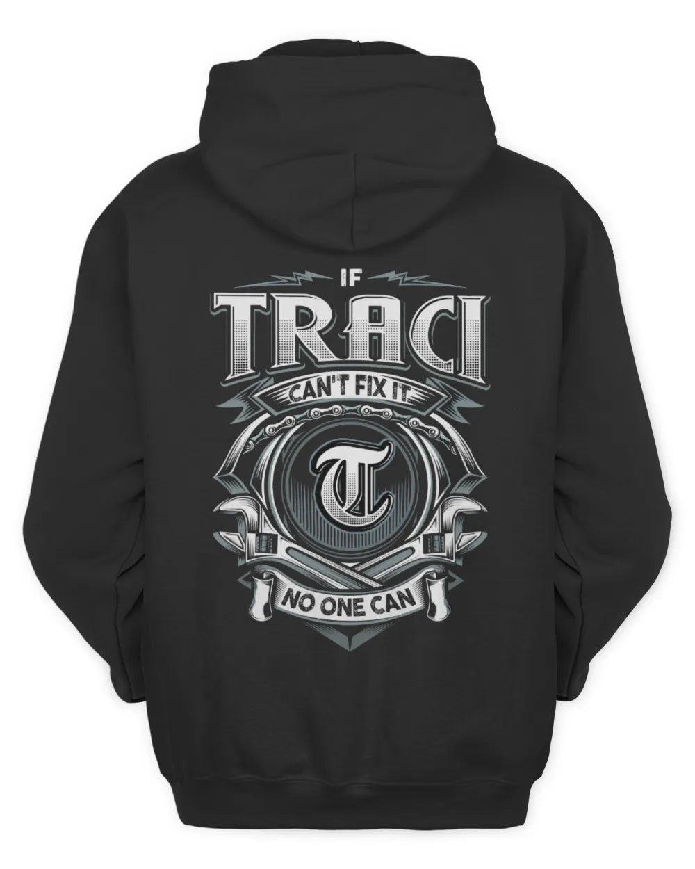 TRACI AP81-K4-626 - Personalized Ahmed Quote Apparel “If Ahmed Can't Fix It, No One Can” - Unisex Hoodie - Black