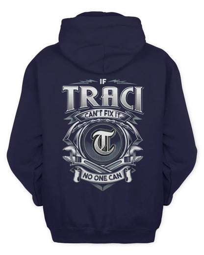 TRACI AP81-K4-626 - Personalized Ahmed Quote Apparel “If Ahmed Can't Fix It, No One Can” - Unisex Hoodie - Navy
