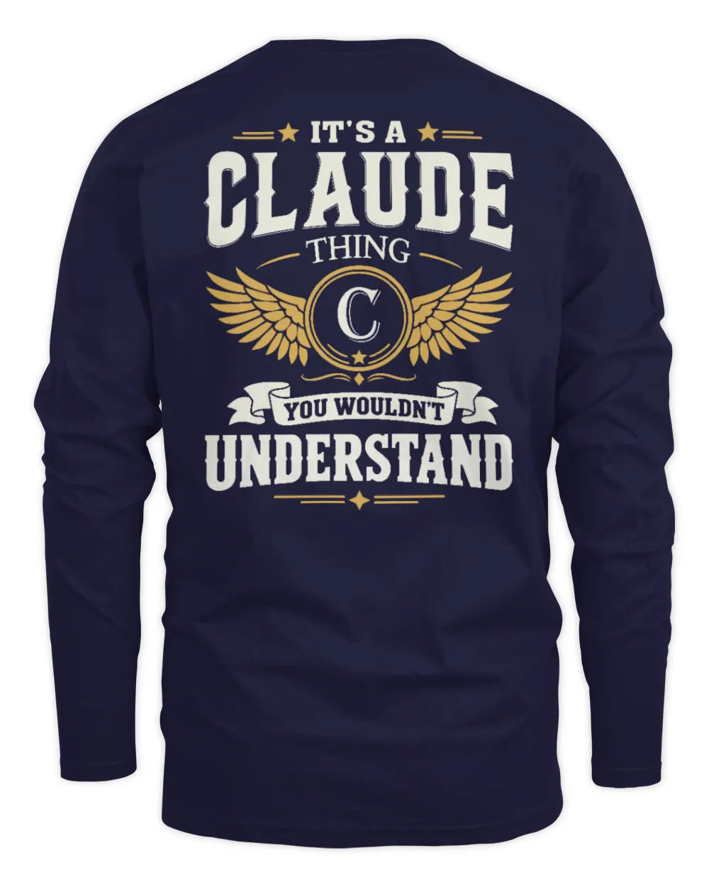 CLAUDE KT06-M008 It’s a [NAME] Thing – You Wouldn’t Understand | Personalized Vintage T-Shirt - Men's Long Sleeved T-Shirt - Navy