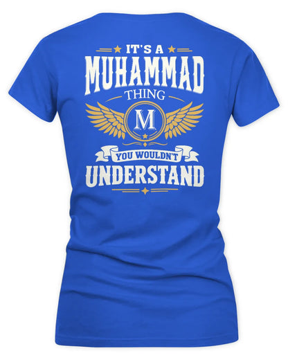 MUHAMMAD KT06-M008 It’s a [NAME] Thing – You Wouldn’t Understand | Personalized Vintage T-Shirt - Women's V-Neck T-Shirt - Royal