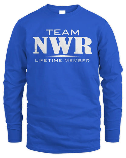 NWR BL62-K4-128 - Personalized “Team NAME Lifetime Member” - Men's Long Sleeved T-Shirt - Royal