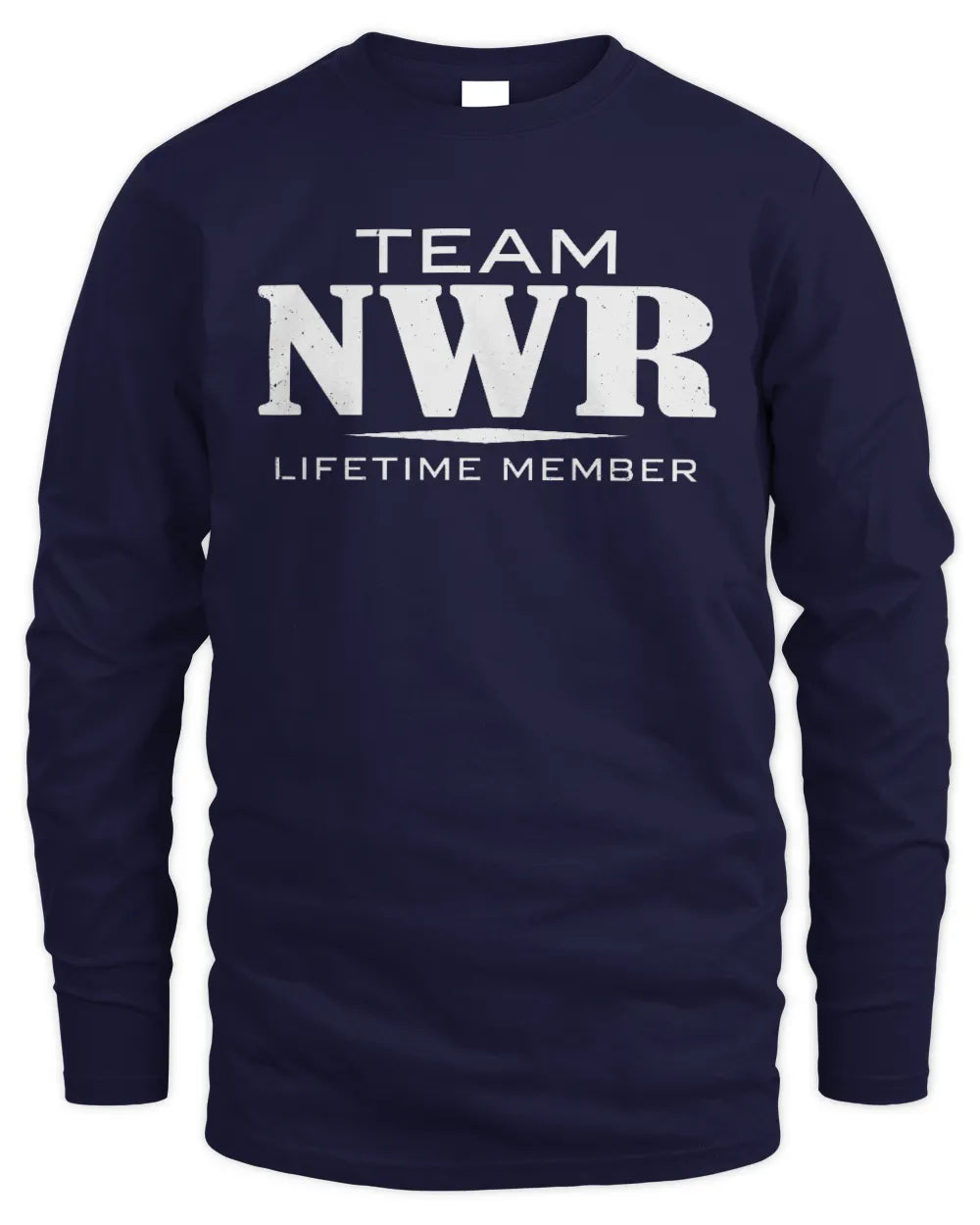 NWR BL62-K4-128 - Personalized “Team NAME Lifetime Member” - Men's Long Sleeved T-Shirt - Navy