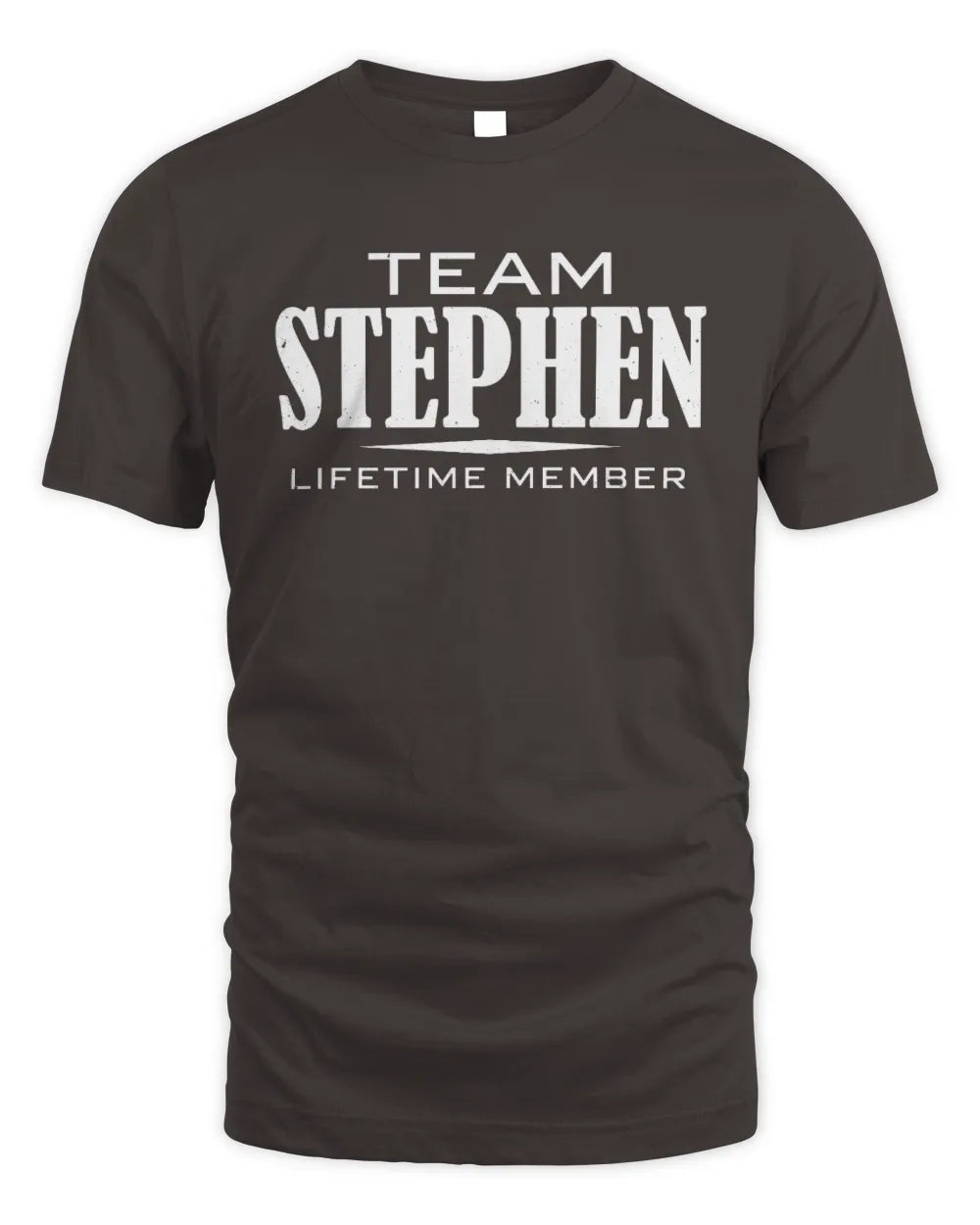 STEPHEN BL62-K4-128 - Personalized “Team NAME Lifetime Member” - Unisex Standard T-Shirt - Dark Chocolate