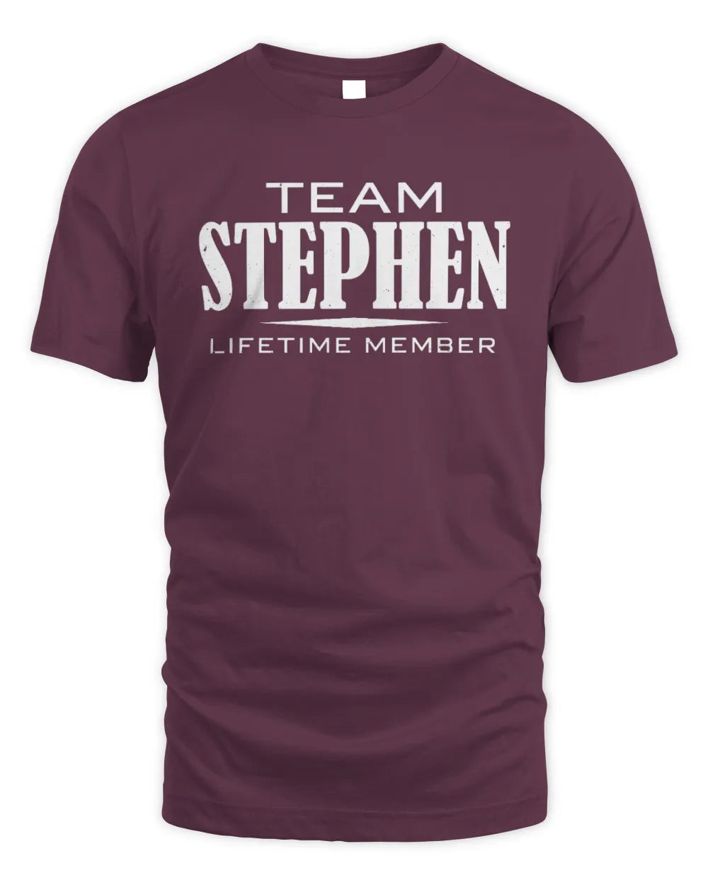 STEPHEN BL62-K4-128 - Personalized “Team NAME Lifetime Member” - Unisex Standard T-Shirt - Maroon