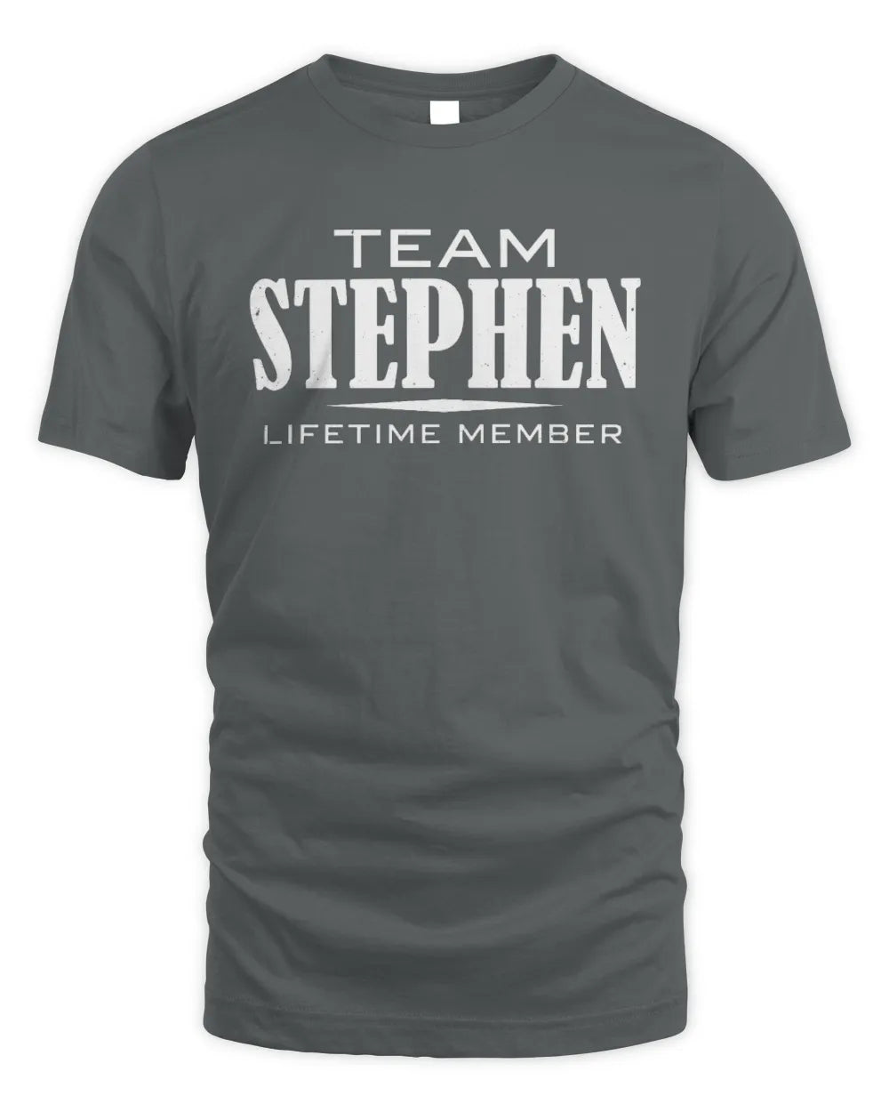 STEPHEN BL62-K4-128 - Personalized “Team NAME Lifetime Member” - Unisex Standard T-Shirt - Charcoal