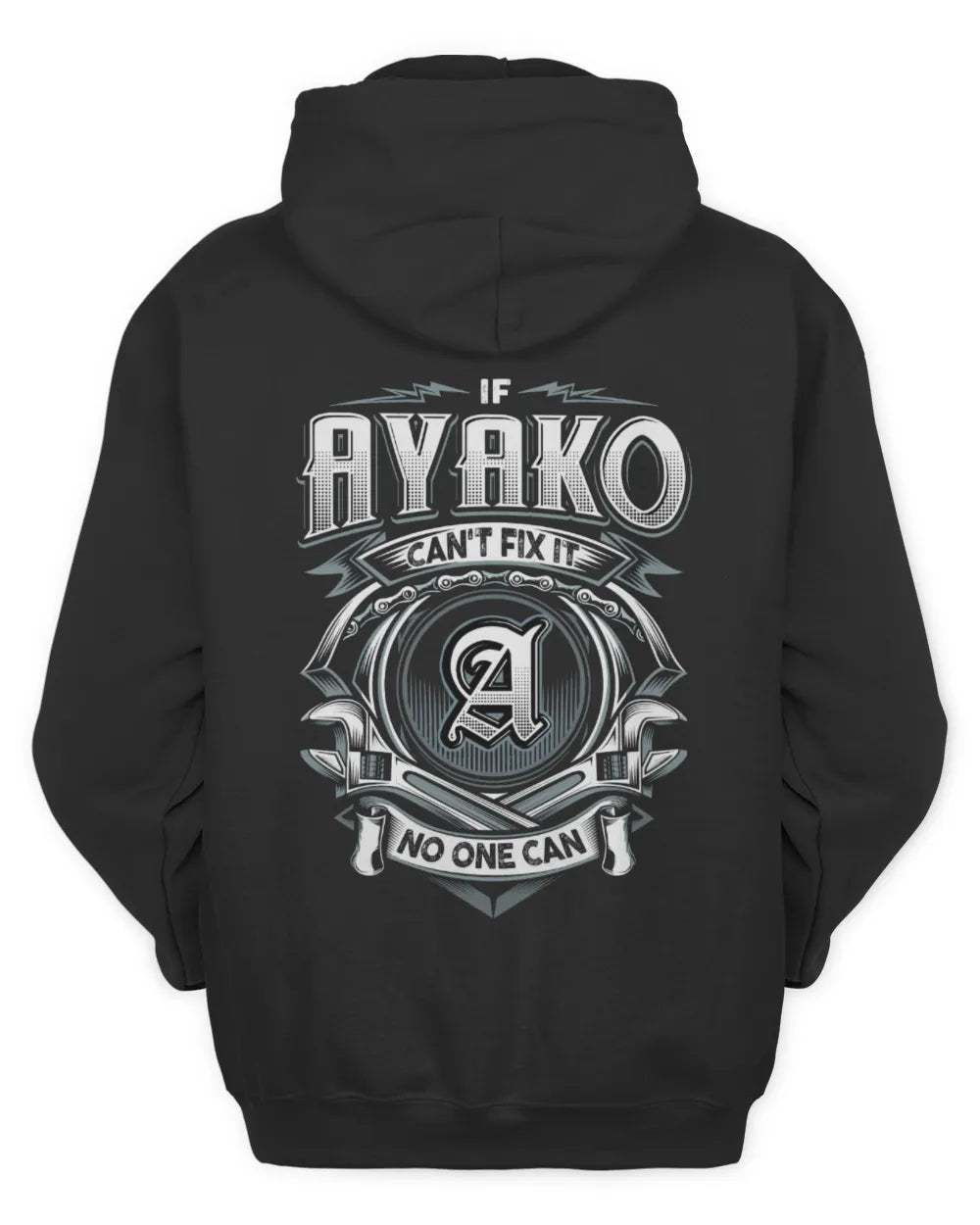 AYAKO AP81-K4-626 - Personalized Ahmed Quote Apparel “If Ahmed Can't Fix It, No One Can” - Unisex Hoodie - Black