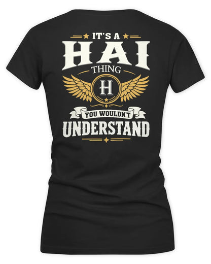 HAI KT06-M008 It’s a [NAME] Thing – You Wouldn’t Understand | Personalized Vintage T-Shirt - Women's V-Neck T-Shirt - Black