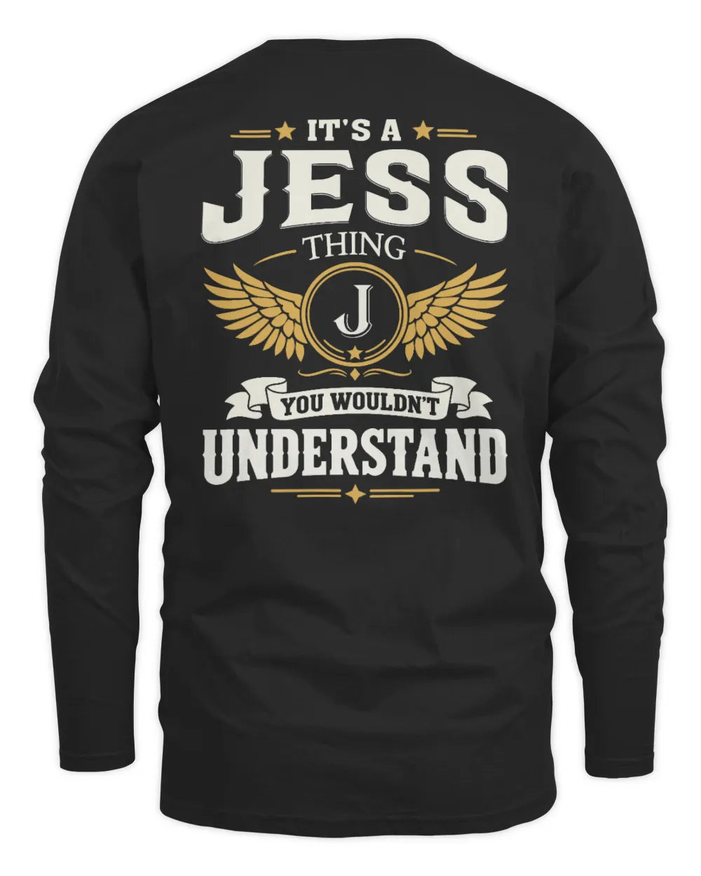 JESS KT06-M008 It’s a [NAME] Thing – You Wouldn’t Understand | Personalized Vintage T-Shirt - Men's Long Sleeved T-Shirt - Black