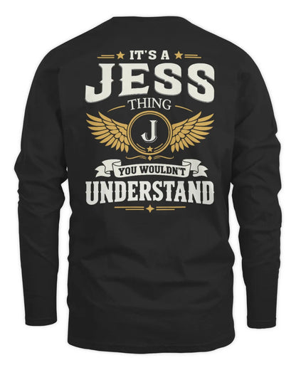 JESS KT06-M008 It’s a [NAME] Thing – You Wouldn’t Understand | Personalized Vintage T-Shirt - Men's Long Sleeved T-Shirt - Black