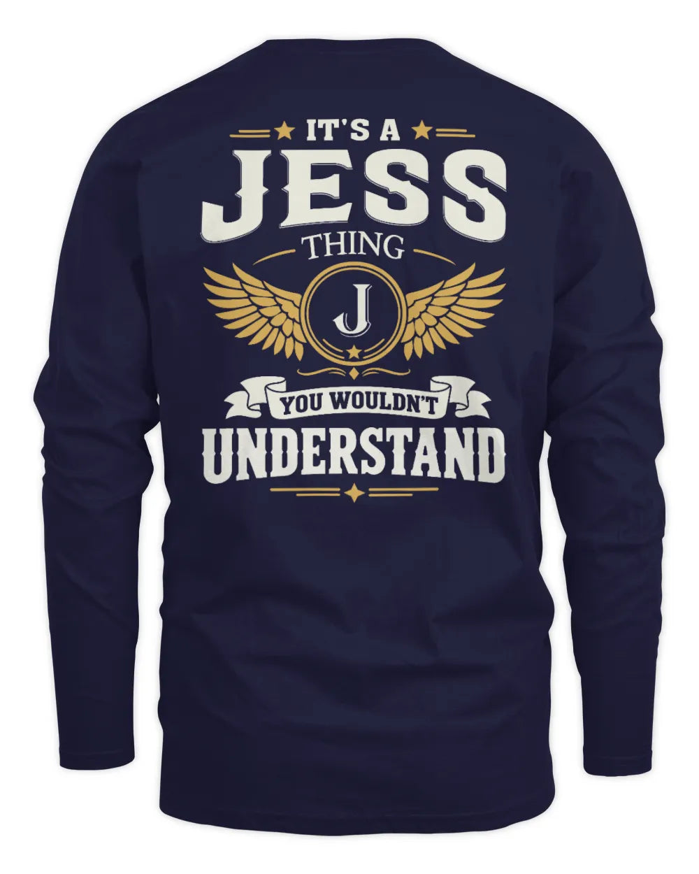JESS KT06-M008 It’s a [NAME] Thing – You Wouldn’t Understand | Personalized Vintage T-Shirt - Men's Long Sleeved T-Shirt - Navy