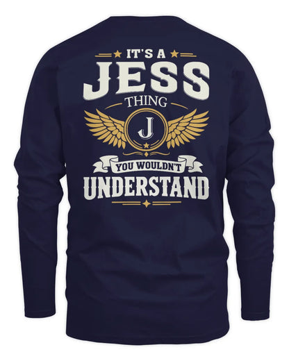 JESS KT06-M008 It’s a [NAME] Thing – You Wouldn’t Understand | Personalized Vintage T-Shirt - Men's Long Sleeved T-Shirt - Navy