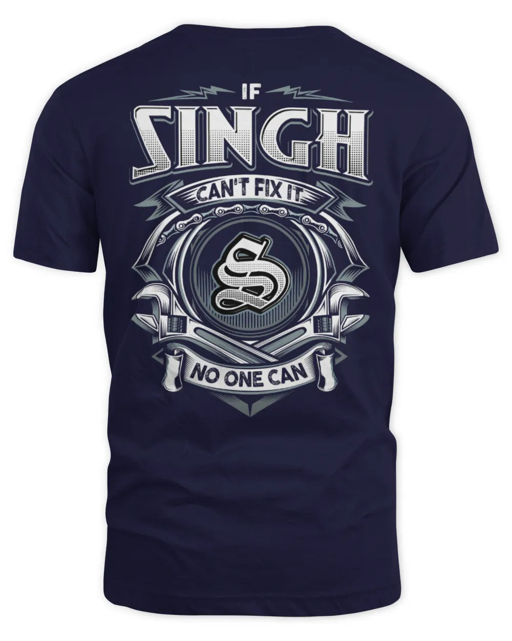SINGH AP81-K4-626 - Personalized Ahmed Quote Apparel “If Ahmed Can't Fix It, No One Can” - Unisex Standard T-Shirt - Navy
