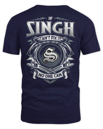 SINGH AP81-K4-626 - Personalized Ahmed Quote Apparel “If Ahmed Can't Fix It, No One Can” - Unisex Standard T-Shirt - Navy