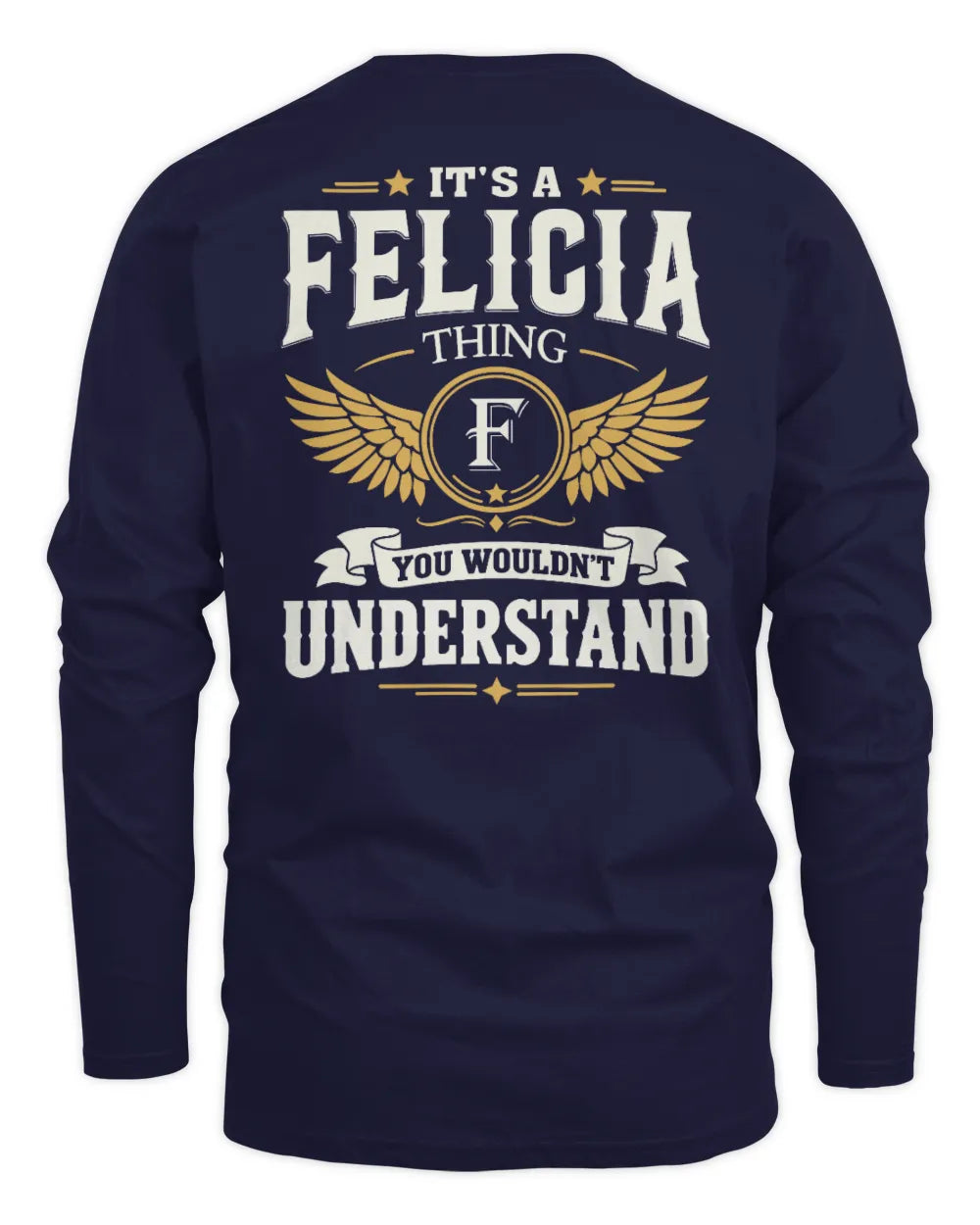 FELICIA KT06-M008 It’s a [NAME] Thing – You Wouldn’t Understand | Personalized Vintage T-Shirt - Men's Long Sleeved T-Shirt - Navy