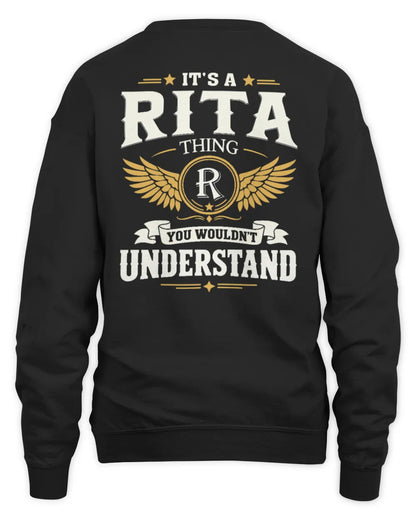 RITA KT06-M008 It’s a [NAME] Thing – You Wouldn’t Understand | Personalized Vintage T-Shirt - Unisex Sweatshirt - Black