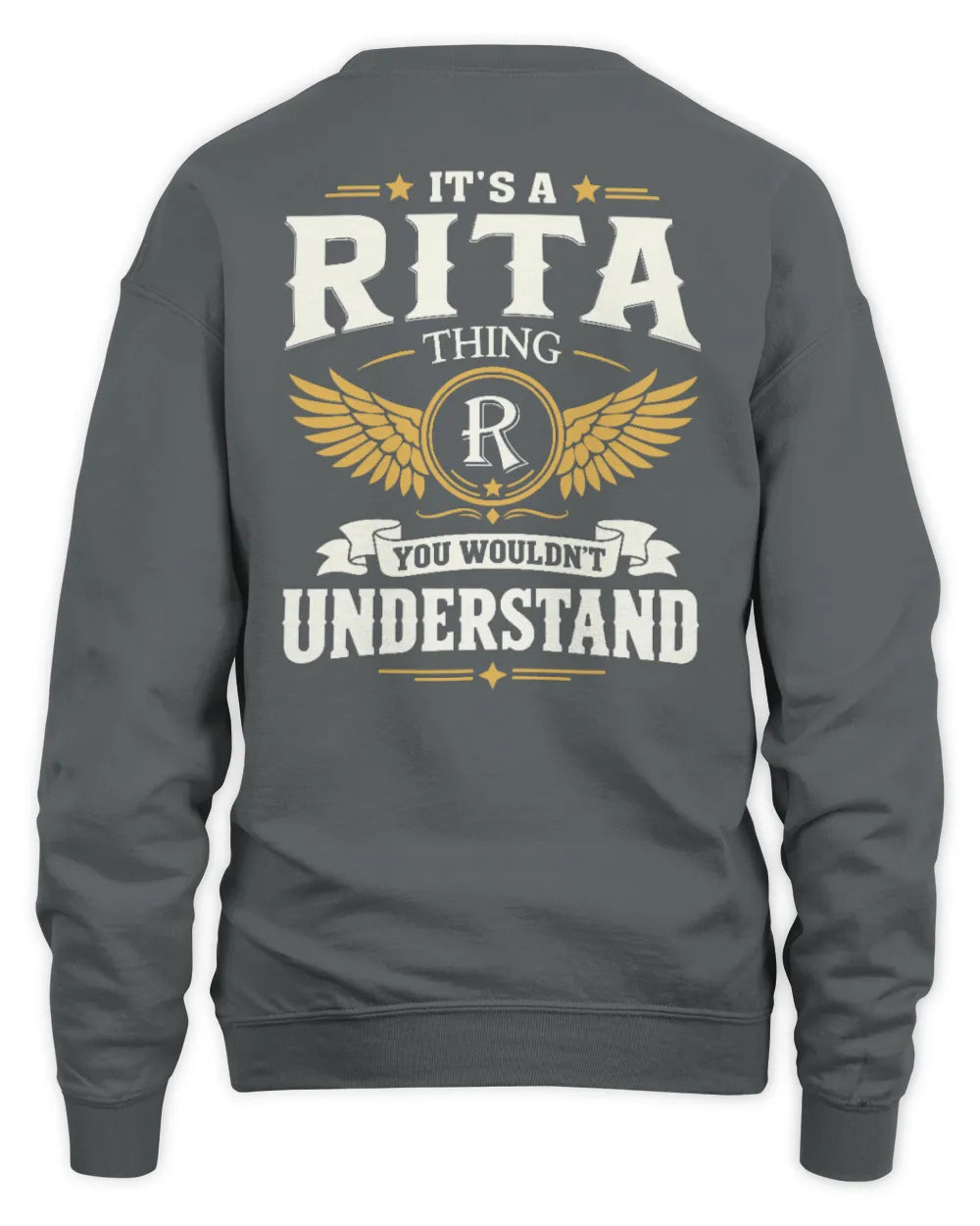 RITA KT06-M008 It’s a [NAME] Thing – You Wouldn’t Understand | Personalized Vintage T-Shirt - Unisex Sweatshirt - Charcoal