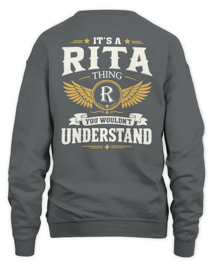 RITA KT06-M008 It’s a [NAME] Thing – You Wouldn’t Understand | Personalized Vintage T-Shirt - Unisex Sweatshirt - Charcoal