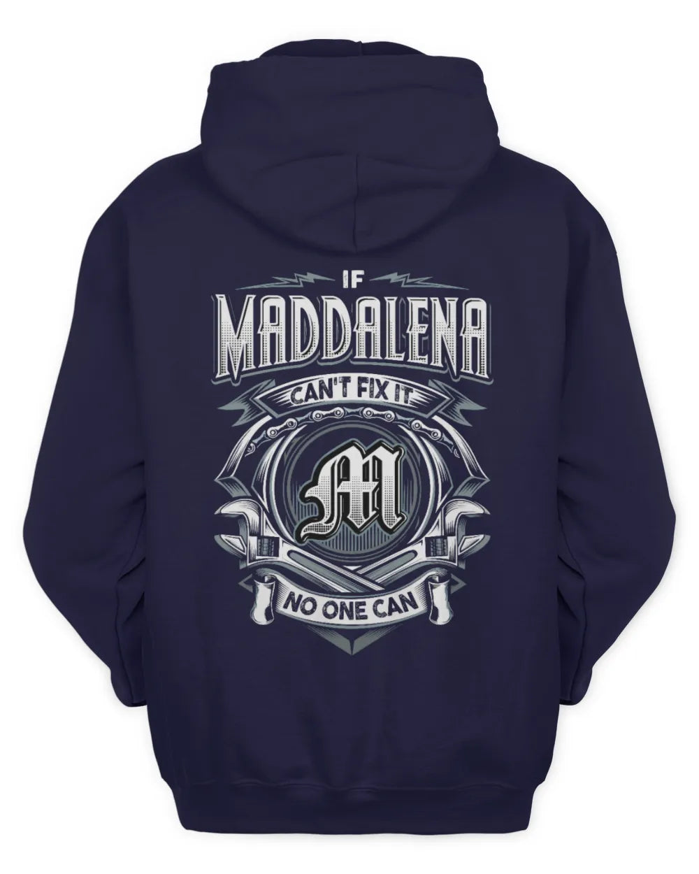 MADDALENA AP81-K4-626 - Personalized Ahmed Quote Apparel “If Ahmed Can't Fix It, No One Can” - Unisex Hoodie - Navy