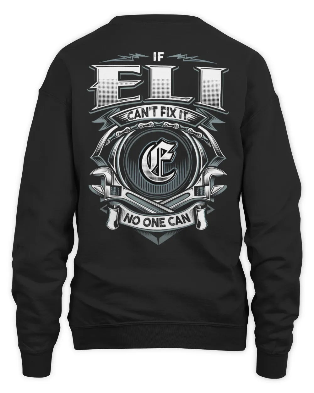 ELI AP81-K4-626 - Personalized Ahmed Quote Apparel “If Ahmed Can't Fix It, No One Can” - Unisex Sweatshirt - Black
