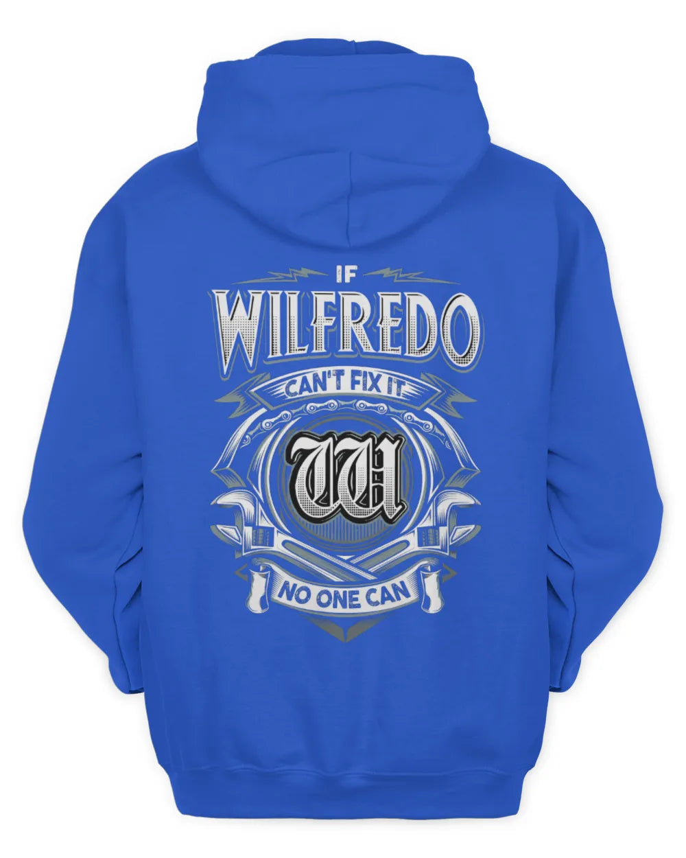 WILFREDO AP81-K4-626 - Personalized Ahmed Quote Apparel “If Ahmed Can't Fix It, No One Can” - Unisex Hoodie - Royal
