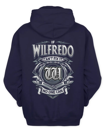 WILFREDO AP81-K4-626 - Personalized Ahmed Quote Apparel “If Ahmed Can't Fix It, No One Can” - Unisex Hoodie - Navy