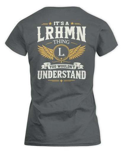 LRHMN KT06-M008 It’s a [NAME] Thing – You Wouldn’t Understand | Personalized Vintage T-Shirt - Women's Standard T-Shirt - Charcoal