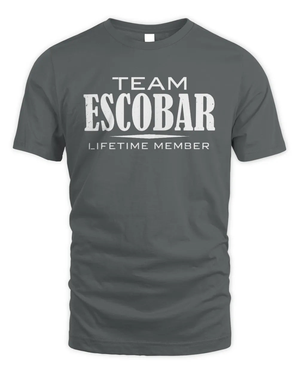 ESCOBAR BL62-K4-128 - Personalized “Team NAME Lifetime Member” - Unisex Standard T-Shirt - Charcoal