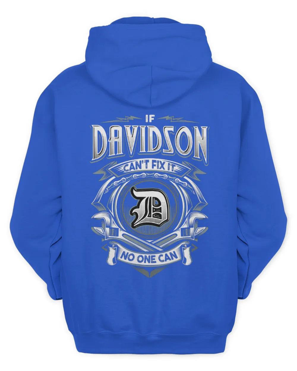 DAVIDSON AP81-K4-626 - Personalized Ahmed Quote Apparel “If Ahmed Can't Fix It, No One Can” - Unisex Hoodie - Royal