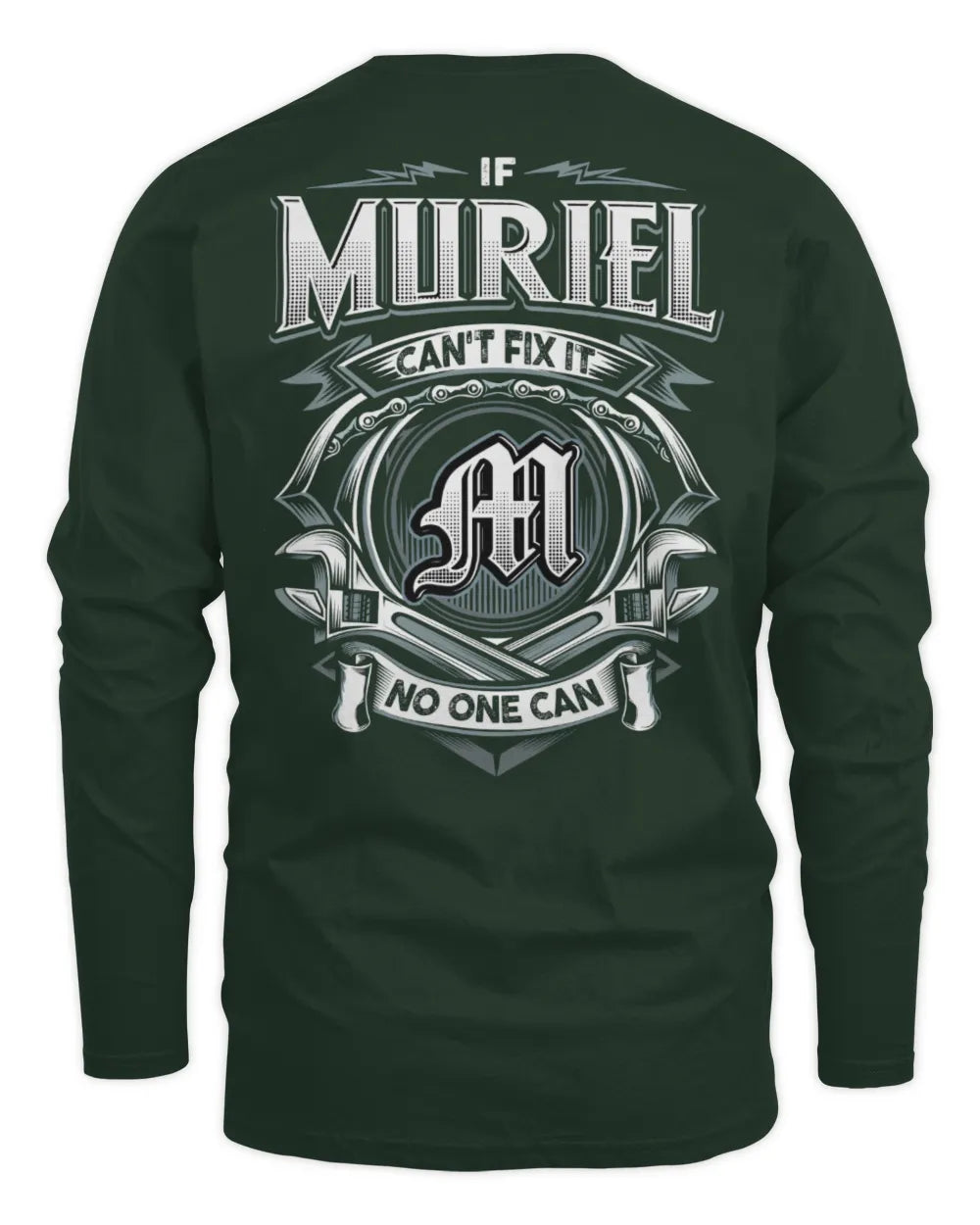 MURIEL AP81-K4-626 - Personalized Ahmed Quote Apparel “If Ahmed Can't Fix It, No One Can” - Men's Long Sleeved T-Shirt - Forest Green